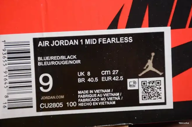 Cheap TBK SE Air 1 CU2805-100 Fearless Blue Jordan Great Mid the 0625